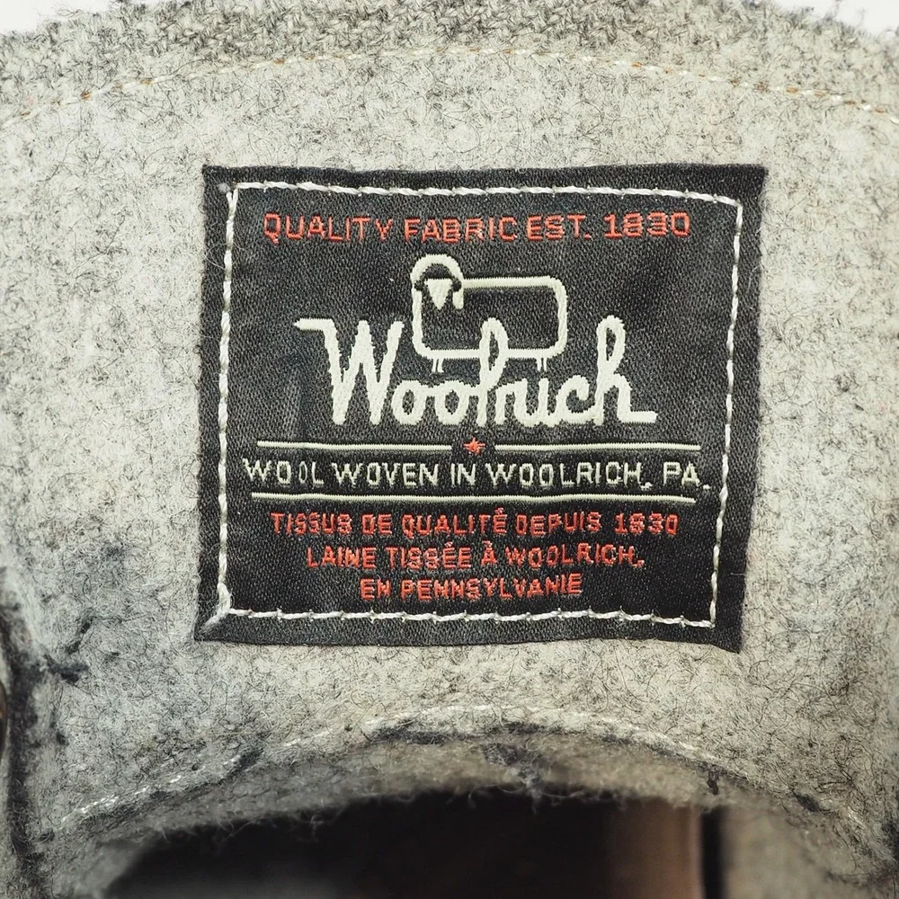 Woolrich Woodwright Boots Mens 9.5 Brown Leather Wool Lined Moc Toe Lace Up